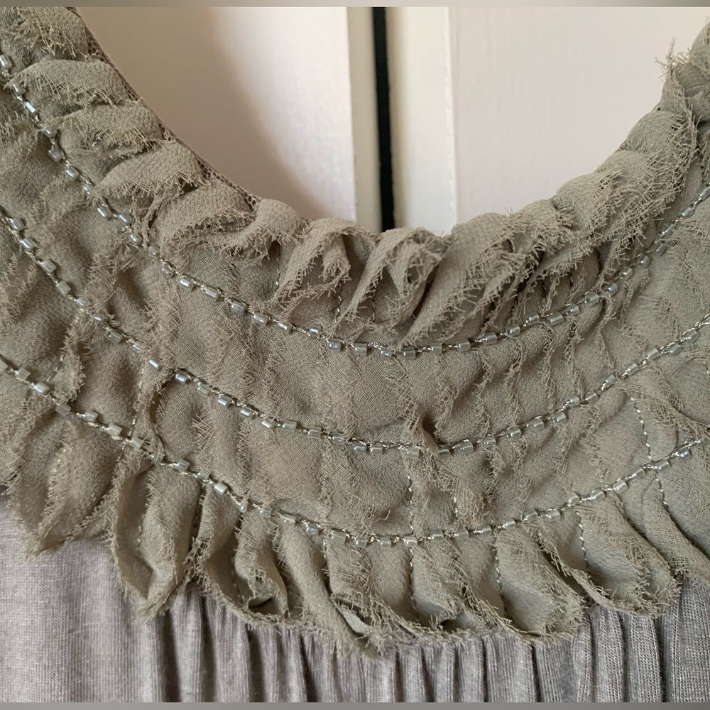 Willi Smith Beaded Top with Banded Bottom Size L